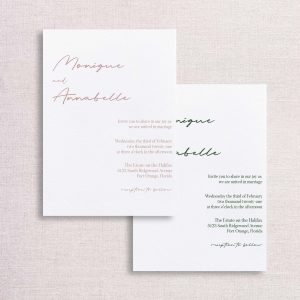 Modern simple minimalist wedding invitation