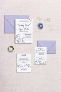 simple elegance wedding invitation letterpress sketchy detail