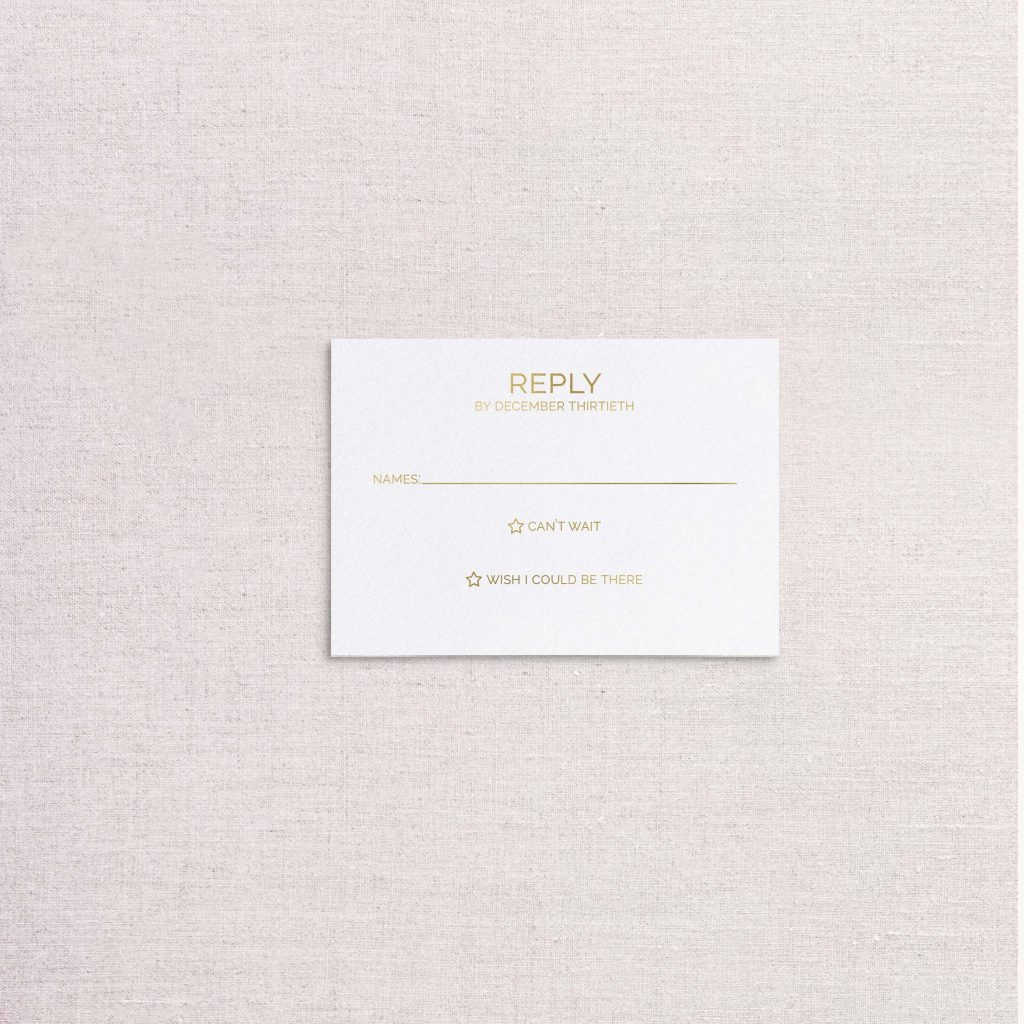 zodiac wedding invitations gold rsvp reply card