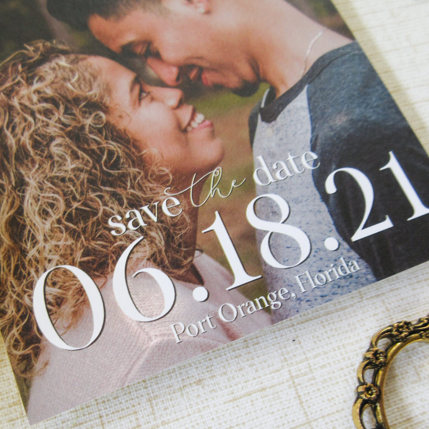 large date save the date for the modern couple