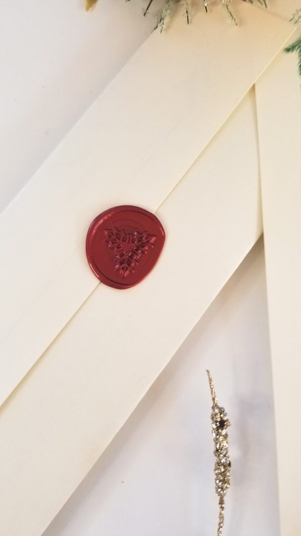 personalized stanta letter red envelope red wax seal