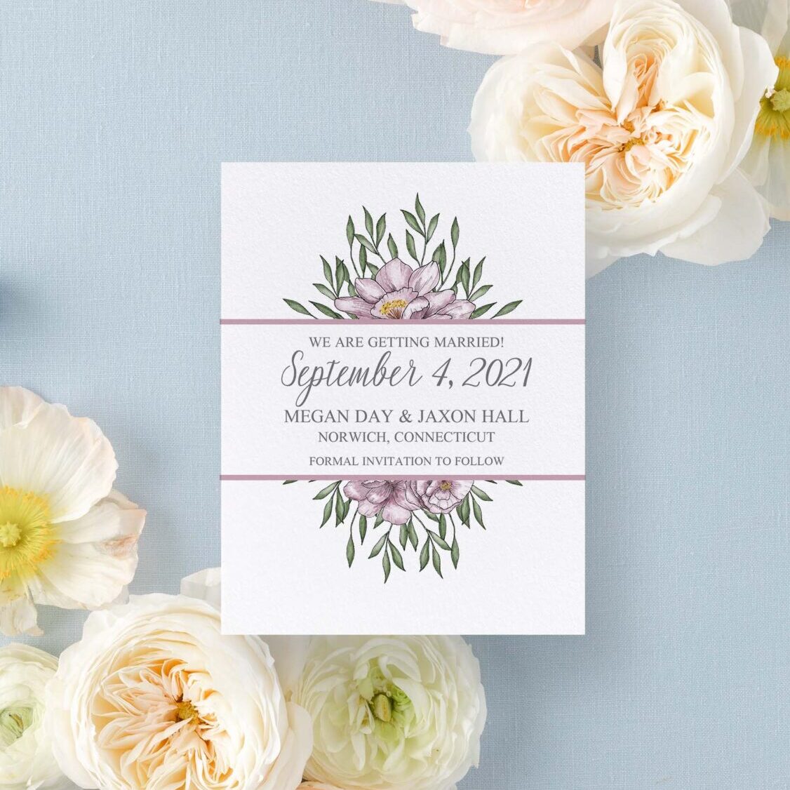 garden floral save the date