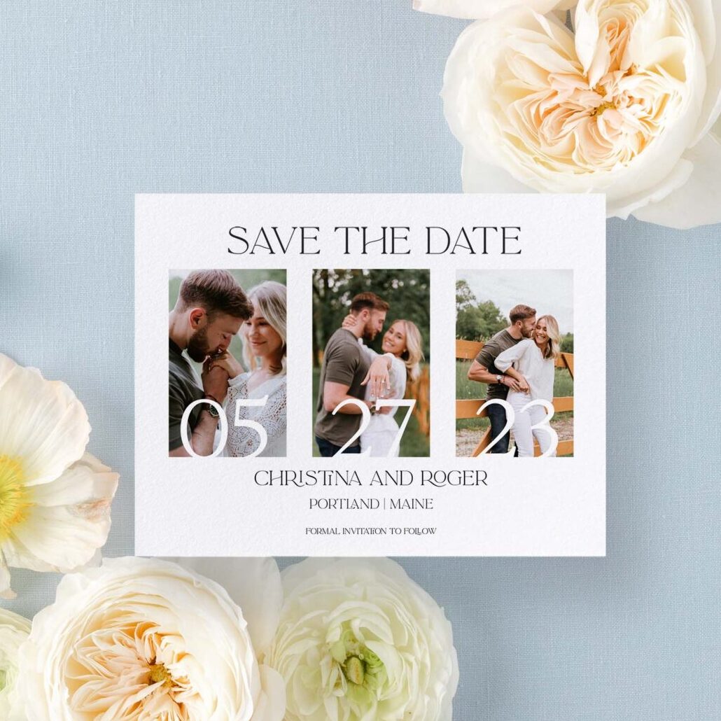 multiple photo save the date